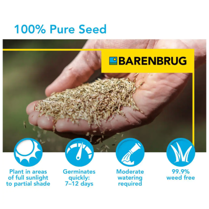 Barenbrug 25 lbs. 8,300 sq. ft. Turf Sense Sun and Shade Mix Grass Seed