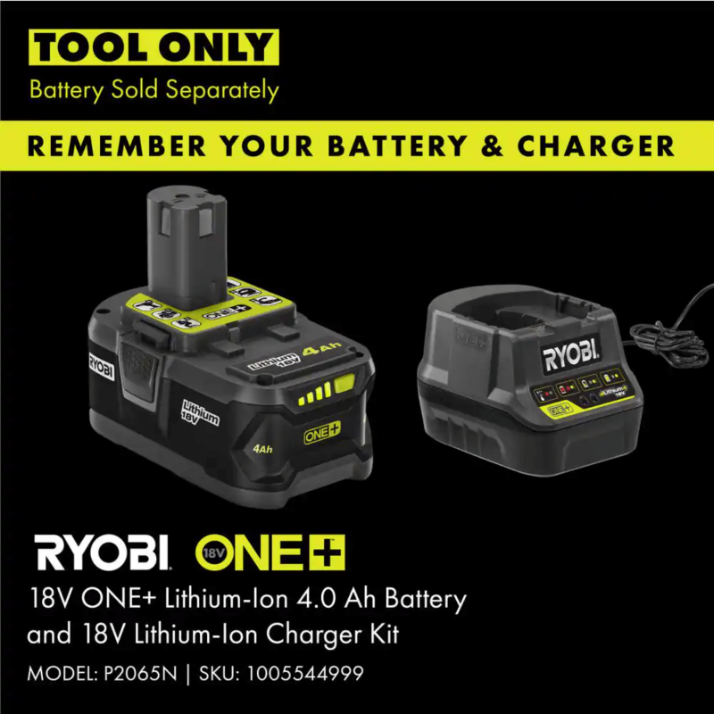 Ryobi ONE+ 18V 9 in. Cordless Battery Edger (Tool Only) P2300A