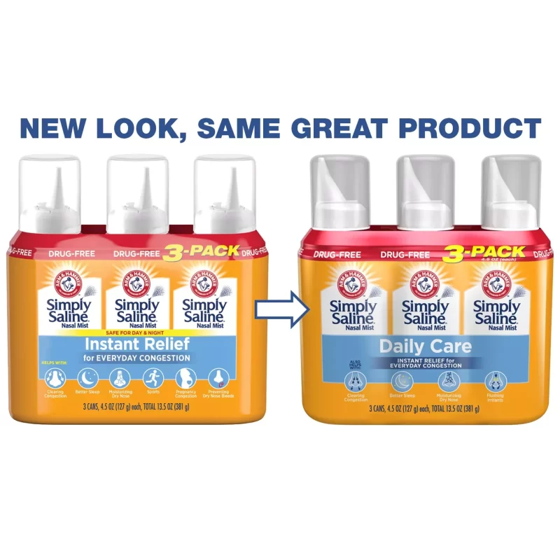[SET OF 2] - Simply Saline Adult Nasal Mist Daily Care (4.5 oz., 3 ct./pk.)