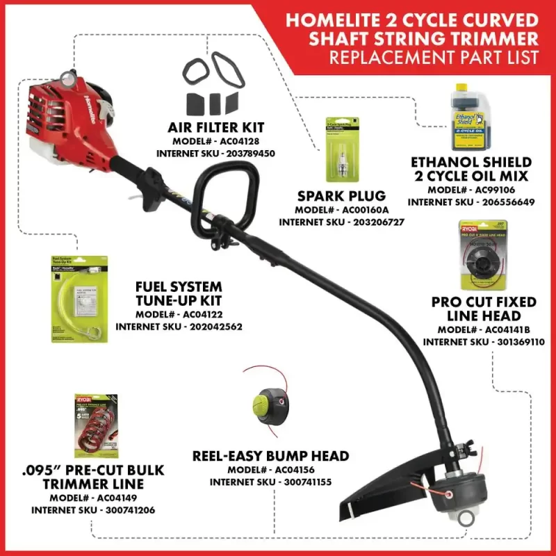 Homelite 2-Cycle 26 CC Curved Shaft Gas Trimmer