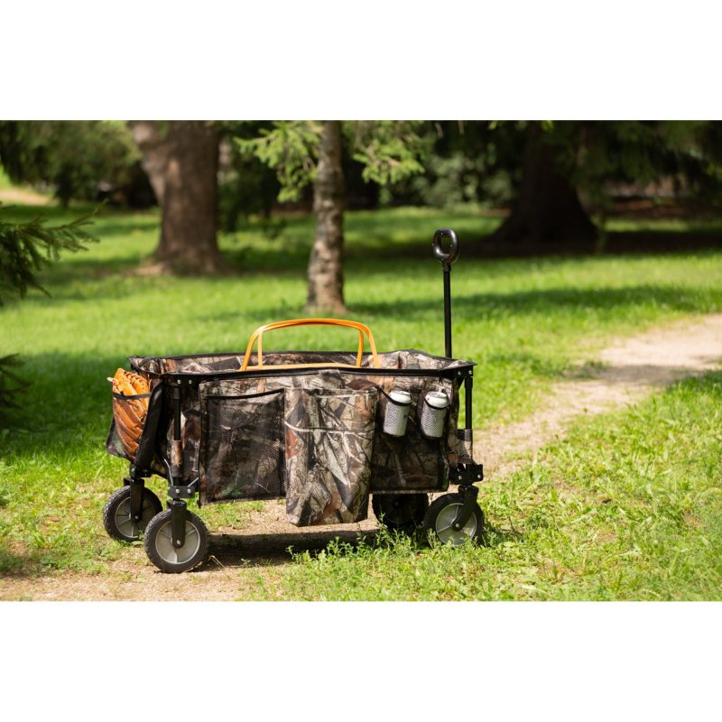 Ozark Trail Quad-Folding Wagon with Telescoping Handle, Camo