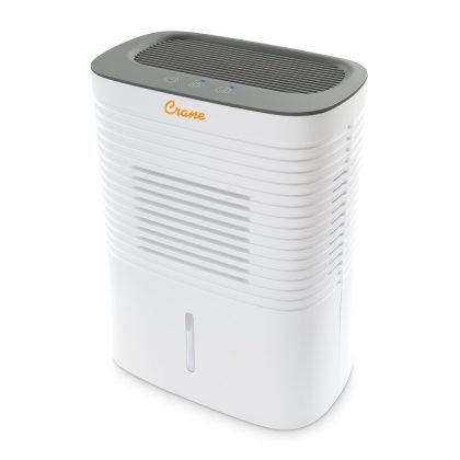 Crane USA EE-1000 4 Pint Compact Portable Dehumidifier, 2L Water Tank, Coverage Up to 300 Sq. Ft.