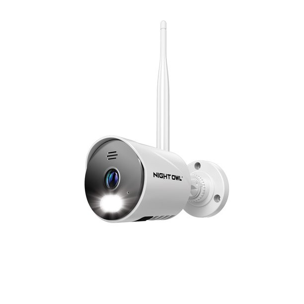 Night Owl Wi-Fi IP 1080p HD Spotlight Surveillance Bullet Cameras, 2-Way Audio Enabled, White