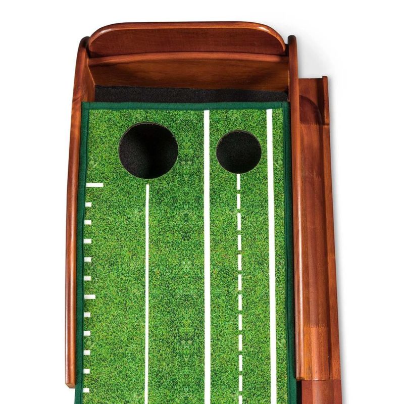 Perfect Practice Putting Mat - 9'6" Standard Edition, Executive Wooden Version