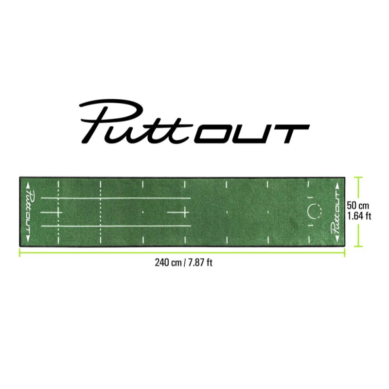 PuttOUT Pressure Putting Mats - Deluxe Green 7.8' Putting Mats