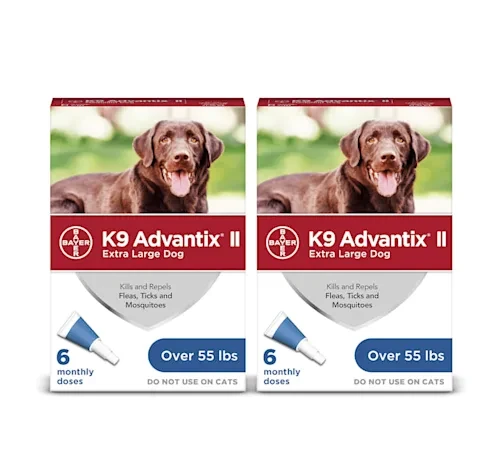 K9 Advantix II Bayer Topical Extra Large Dog Flea & Tick Treatment, 2 Packs of 6