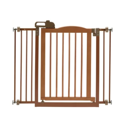 Richell One-Touch Brown Pet Gate II, 36.4" x 30.5" x 2"