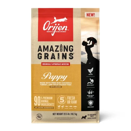 Orijen Amazing Grains High Protein Dry Puppy Food, 22.5 lbs.