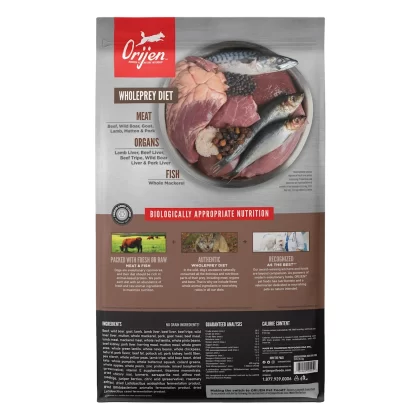 Orijen Regional Red Grain Free & Poultry Free High Protein Fresh & Raw Animal Ingredients Dry Dog Food, 25 lbs.