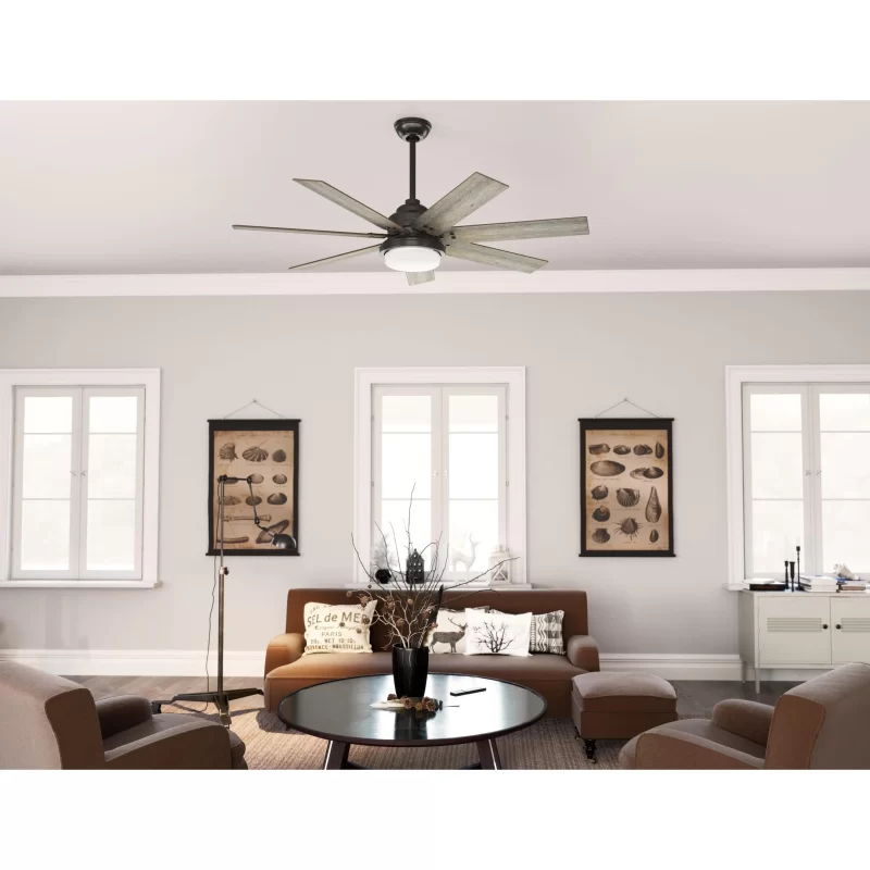 Hunter Whittington 60 in. LED Indoor Noble Bronze Ceiling Fan With Light And Remote