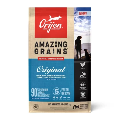 [SET OF 2] - Orijen Amazing Grains Original High Protein Dry Dog Food, 22.5 lbs.