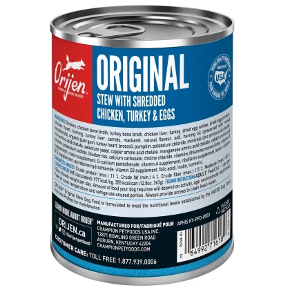 [SET OF 2] - Orijen Grain-Free Real Meat Shreds Original Stew Premium Wet Dog Food, 12.8 oz., Case of 12