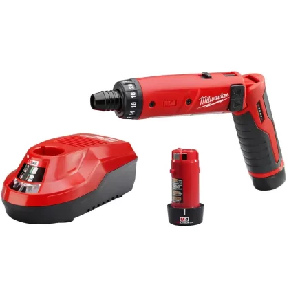 Milwaukee M4 4-Volt Lithium-Ion Cordless 1/4 in. Hex Screwdriver 2-Battery Kit
