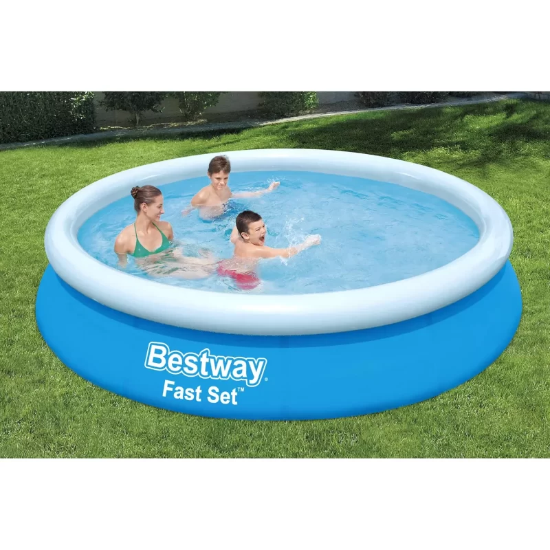 Bestway Fast Set 12’ x 30” Round Inflatable Pool Set
