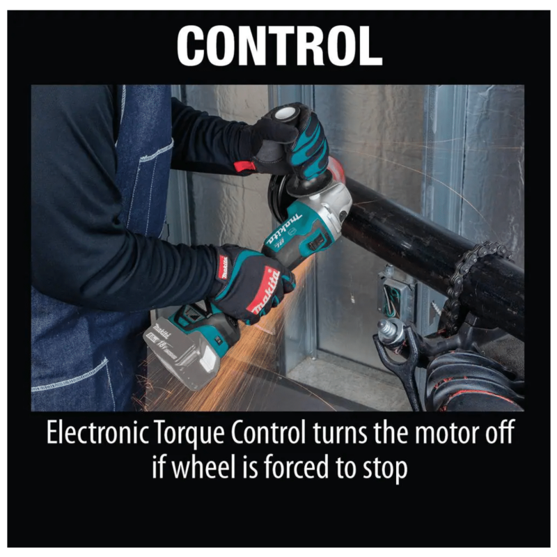 Makita 18-Volt LXT Brushless 4-1/2 in. / 5 in. Cordless Cut-Off/Angle Grinder with Electric Brake, Tool Only (XAG16Z)