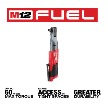 Milwaukee M12 FUEL 12-Volt Lithium-Ion Brushless Cordless 3/8 in. & 1/2 in. Ratchet Combo Kit with (1) 2.0Ah Battery & Charger