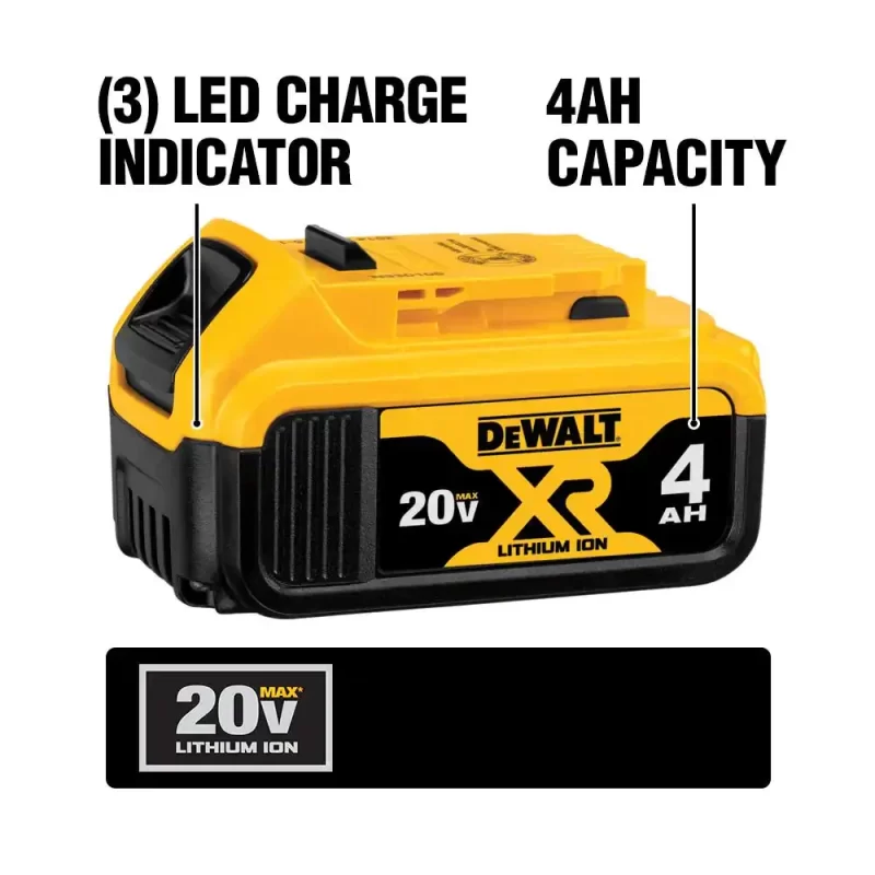 Dewalt 20-Volt MAX Cordless Compact Jobsite Blower 135 MPH 100 CFM With (1) 20-Volt 4.0Ah Battery & Charger