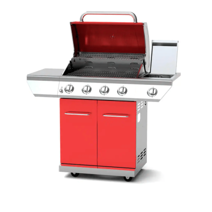 Nexgrill 4-Burner Propane Gas Grill in Red with Side Burner (720-0830HR)