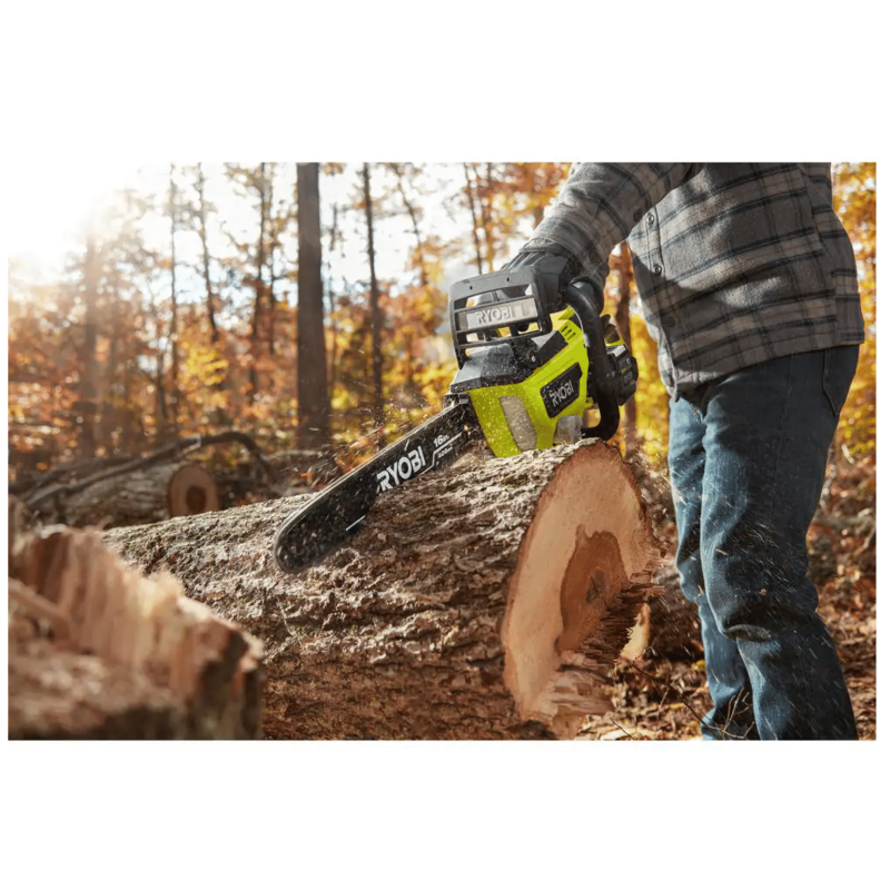 Ryobi RY40550 40V Brushless 16 in. Cordless Battery Chainsaw with 4.0 Ah Battery and Charger