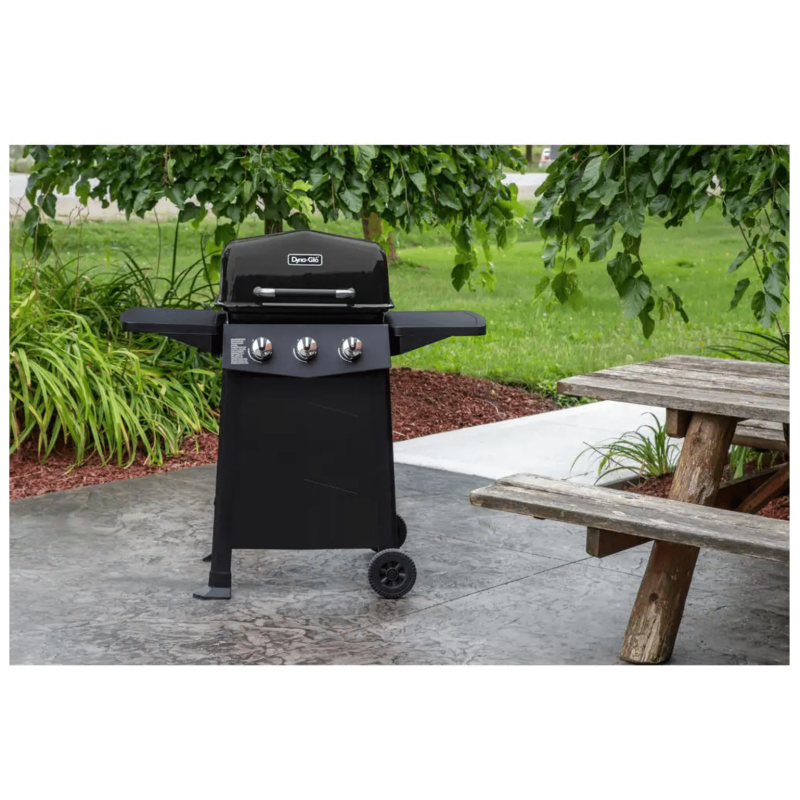 Dyna-Glo DGC310CNP-D 3-Burner Open Cart Propane Gas Grill in Black