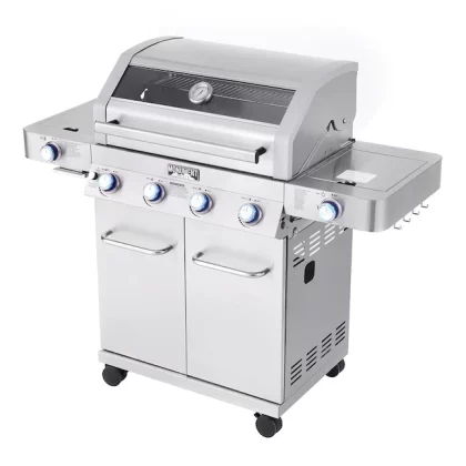 Monument Stainless Steel 4-Burner Gas Grill With 1 Side Burner