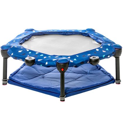 Okiedog 3-in-1 Multifunctional Folding Trampoline, Blue Stone
