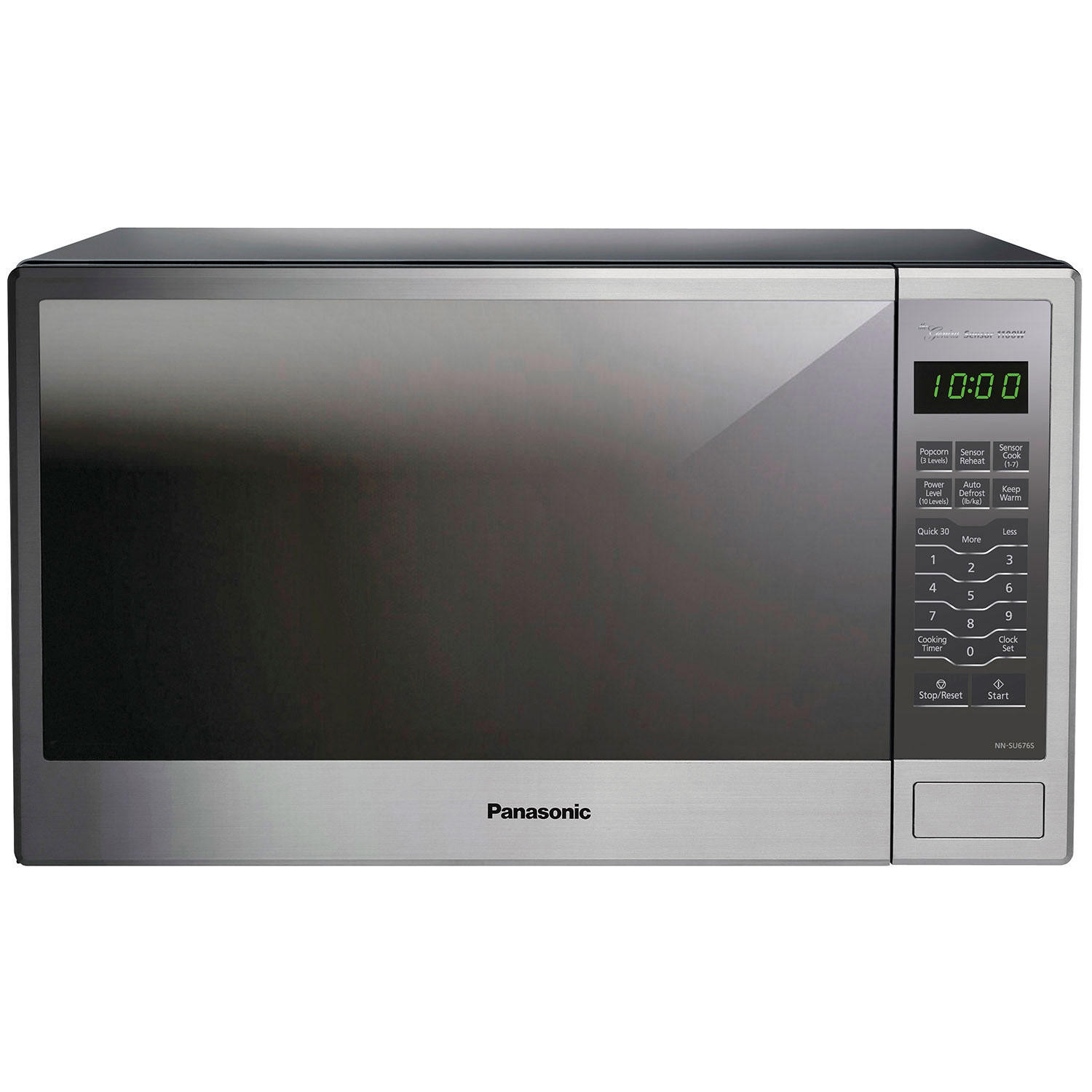 Panasonic NN-SU676S Silver Countertop Microwave Oven, 1.3 Cu.Ft. with Genius Sensor, 1100 Watts