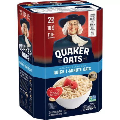 [SET OF 3] - Quaker Quick 1-Minute Oats (5 lb., 2 pk./set)