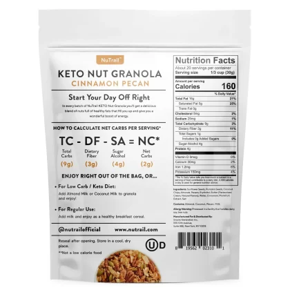 [SET OF 3] - NuTrail Low Carb Keto Nut Granola, Cinnamon Pecan (22 oz./set)