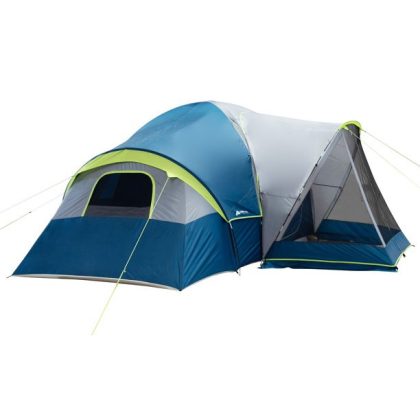 Ozark Trail 10-Person Family Camping Tent, with 3 Rooms and Screen Porch