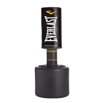 Everlast Powercore Free Standing Indoor Home Rounded Heavy Duty Fitness Training Punching Bag Black, P00001266