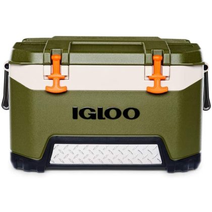 Igloo 52 qt. Hard Sided Ice Chest Cooler, Green and Orange