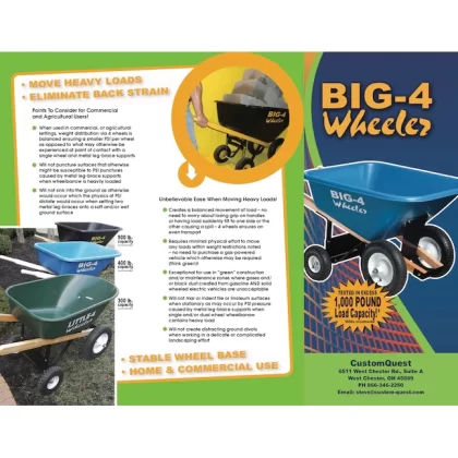 Big 4 Wheeler 8-cu ft Poly Yard Cart
