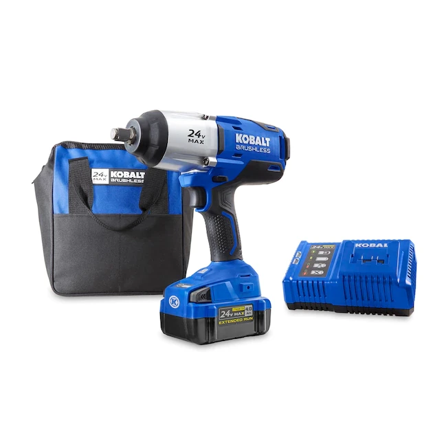 Kobalt 24-volt Max Variable Speed Brushless 1/2-in Drive Cordless Impact Wrench (1-Battery Included)