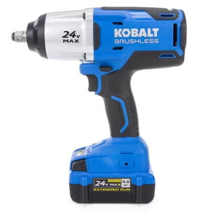 Kobalt 24-volt Max Variable Speed Brushless 1/2-in Drive Cordless Impact Wrench (1-Battery Included)