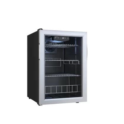 EdgeStar 80-Can Capacity (4.61-cu ft) Residential Black Cabinet, Stainless Steel Door Freestanding Beverage Center