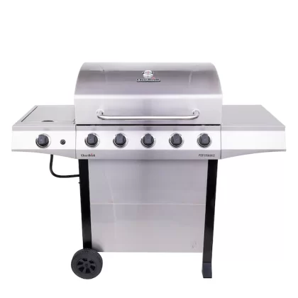 Char-Broil Performance Series Silver 5-Burner Liquid Propane Gas Grill with 1 Side Burner (463448021)
