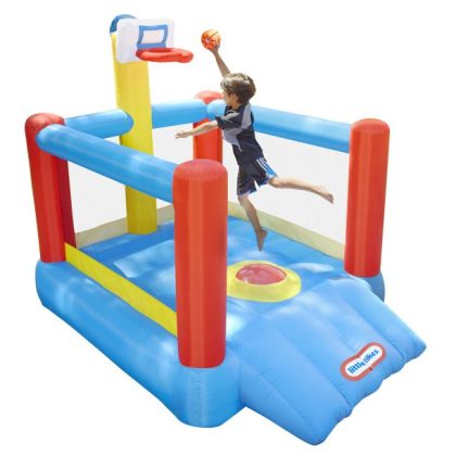 Little Tikes Super-Slam 'n Dunk Inflatable Sports Bouncer with Inflatable Basketball Hoop and Blower
