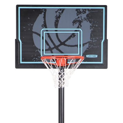 Lifetime 44 In. Impact Adjustable Portable Basketball Hoop System, Black