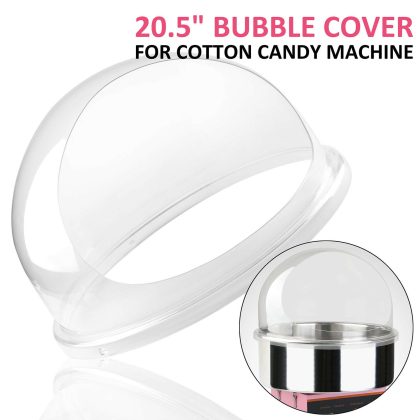 Vevor 20.5" Commercial Cotton Candy Machine Bubble Shield Clear Plastic Cover for Candy Floss Machine