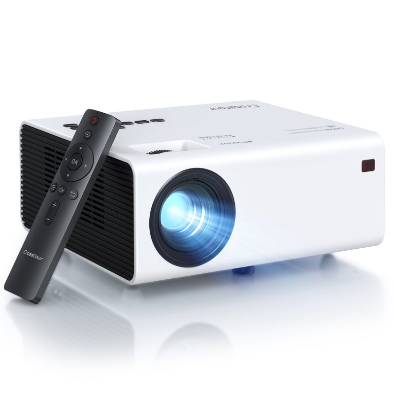 Crosstour P970 Native 1080P Mini Portable Projector Full HD Video Projector, 60000 Hrs LCD Lamp Life
