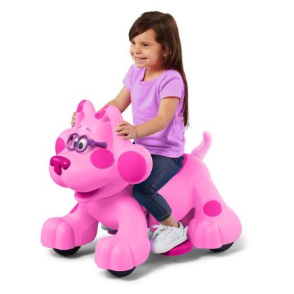 Rideamals Snack Time Magenta Interactive Battery Powered Ride-On Toy