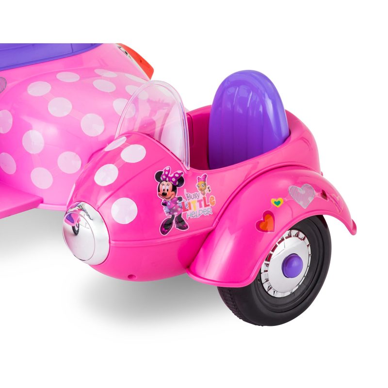 Kid Trax Disney Minnie Mouse Happy Helpers Scooter with Sidecar Ride-On Toy