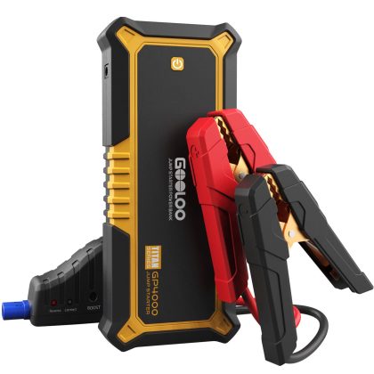 Gooloo GP4000 4000A Peak Jump Starter 26800mAh Auto Battery Pack, Supersafe Car Jumper, All Gas up to 10.0L Diesel Engine, Yellow