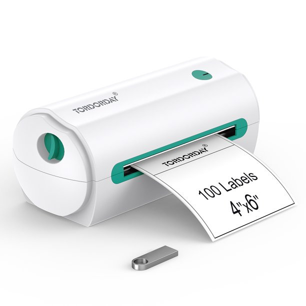 Tordorday USB Thermal Shipping Label Printer for 4 x 6, Thermal Printer for Shipping Packages