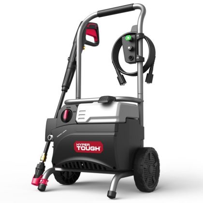 Hyper Tough Electric Pressure Washer 1800PSI Ideal For Car Wash Rugged Steel Frame, Red Black