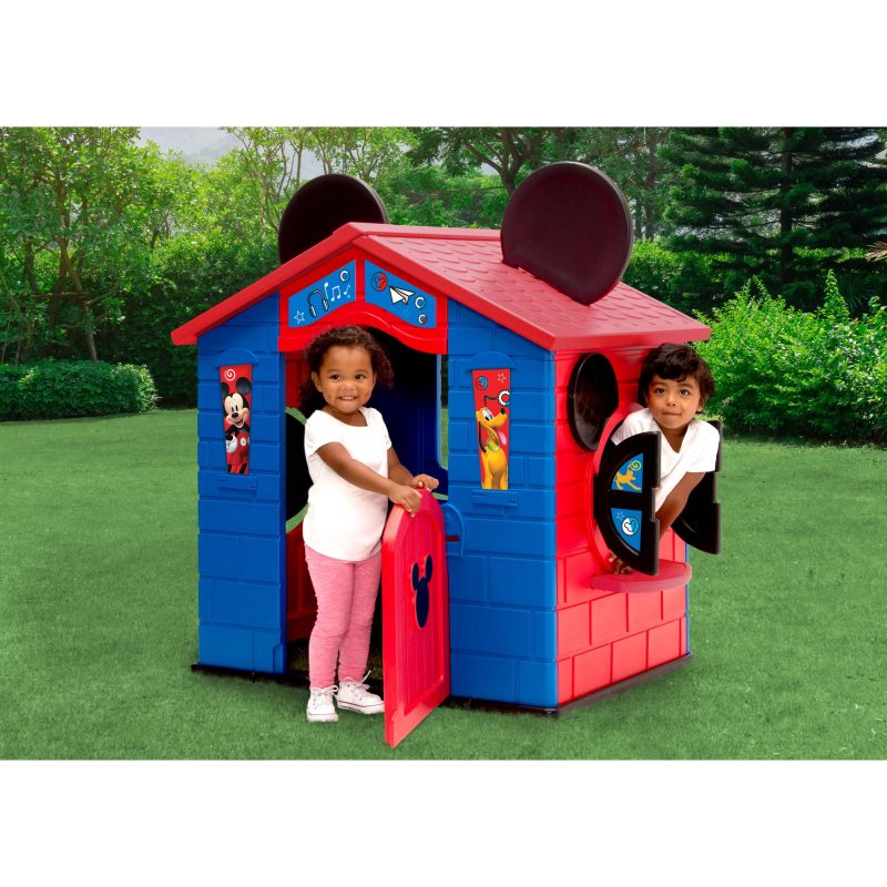 Delta Children Disney Mickey Mouse Plastic Indoor, Outdoor Playhouse with Easy Assembly