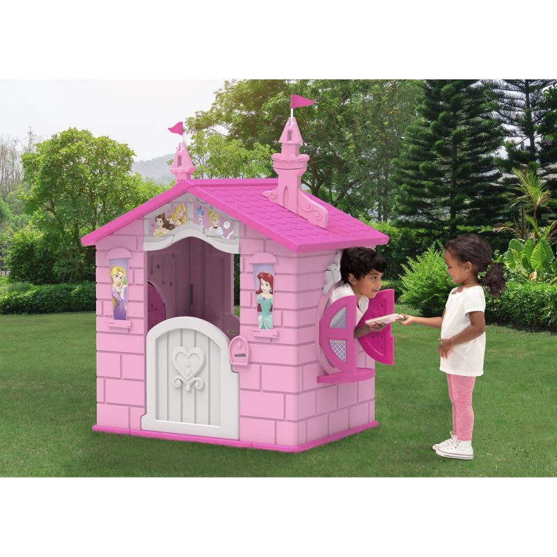 Delta Children Disney Princess Plastic Indoor, Outdoor Playhouse with Easy Assembly