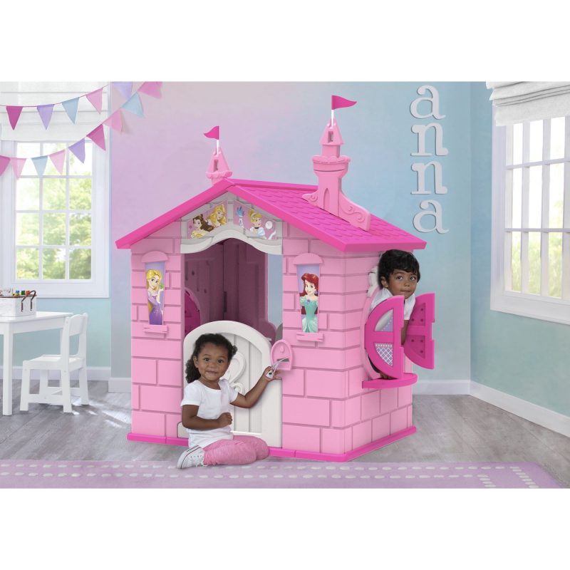 Delta Children Disney Princess Plastic Indoor, Outdoor Playhouse with Easy Assembly