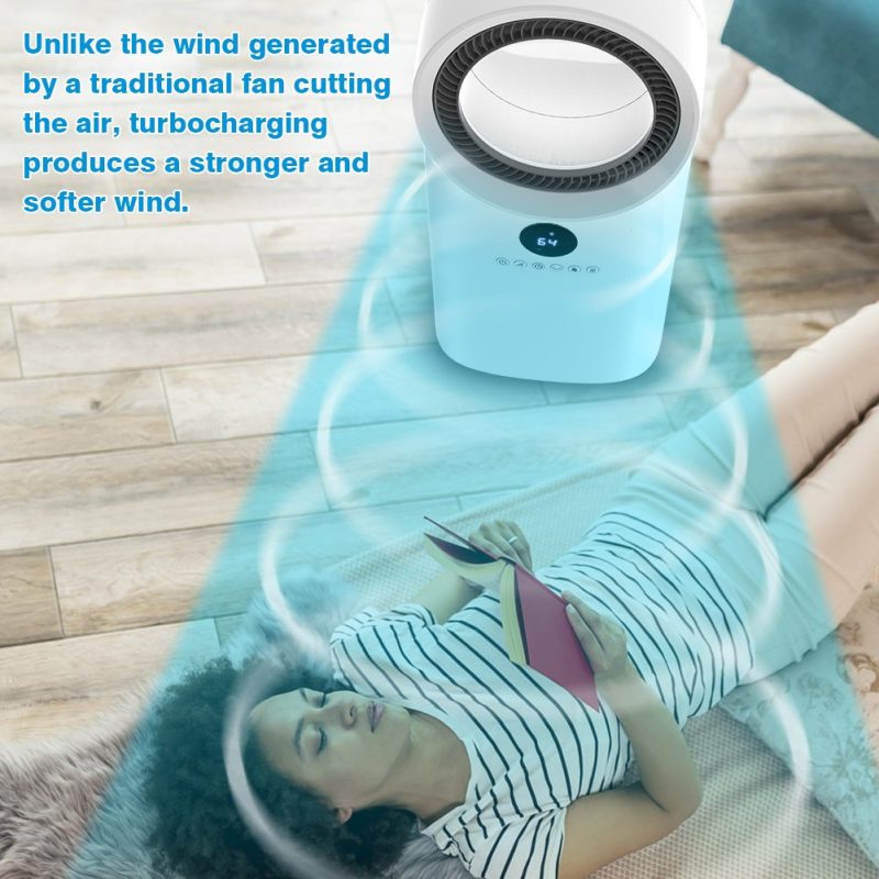 LifePlus 32" Tower Cooler Fan Bladeless Evaporative Air Conditioner Humidifier 3-in-1, with Remote Control